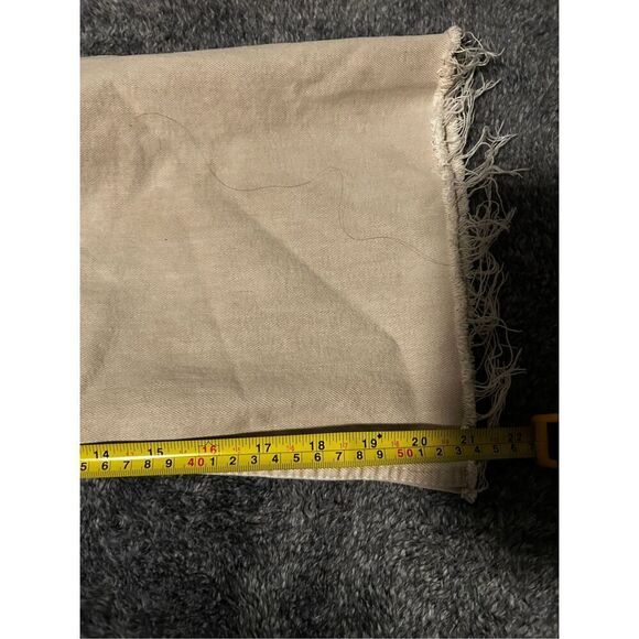 Zara The Marine Straight Tan Cropped Jeans Size 2 Wide Leg Distressed Neutral - Picture 11 of 11